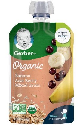 Picture of Gerber Organic Fruit & Grain Banana Acai Granola 2nd Food 1 Pc
