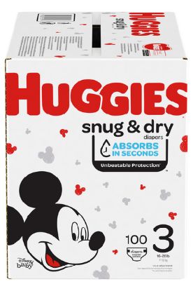 Picture of Huggies Sung & Dry Diapers Step 3 16-28 Lb 100 Pcs