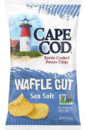 Picture of Cape Cod Kettle Cooked Potato Chips Waffle Cut Sea Salt 7 Oz