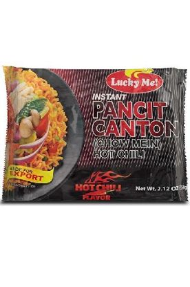 Picture of Lucky Me! Pancit Canton Hot Chili Chow Mein Noodles 2.12 Oz