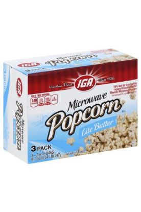 Picture of Iga Popcorn Lite Butter 8.70 Oz