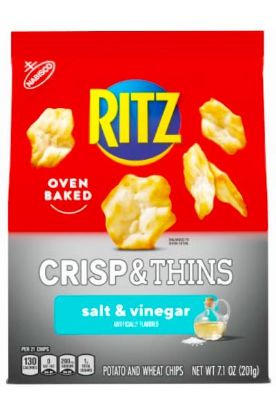 Picture of Ritz Oven Baked Crisp Salt & Vinegar Crackers Thins 7.1 Oz