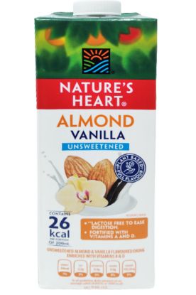 Picture of Nature/'s Heart Almond Vanilla Unsweetened Milk 946 Ml