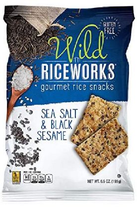 Picture of Riceworks Gourmet Sea Salt & Black Sesame Rice Snacks 155 Grams