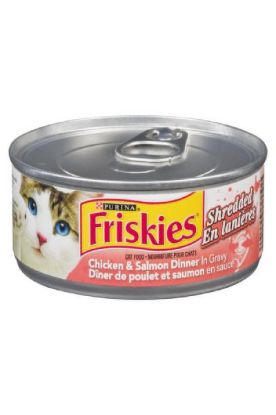 Picture of Purina Friskies Shredded Chicken & Salmon Dinner 156 Grams