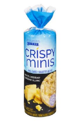 Picture of Quaker Crispy Minis White Cheddar Brown Rice Cakes 140 Grams