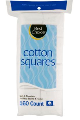 Picture of Best Choice Cotton Squares 160 Ct