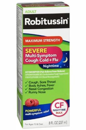 Picture of Robitussin Severe Multi Symptom Cough Cold & Flu Nighttime 4 Oz
