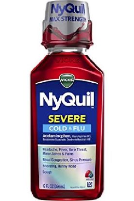 Picture of Nyquil Alcohol Free Cold & Flu Relief Liquid - Berry 12 Oz