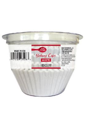Picture of Betty Crocker White Mini Liners Baking Cups 100 Ct