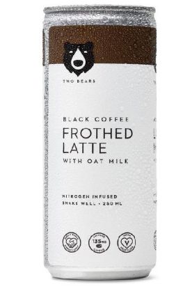 Picture of Two Bears Black Coffee Frothed Coffee Latte With Oatmilk 250 Ml