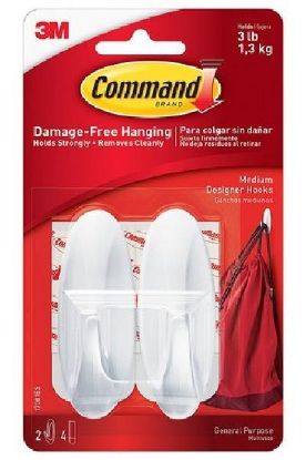 Picture of 3m Medium Hook With Command Adhesive 2 Ct