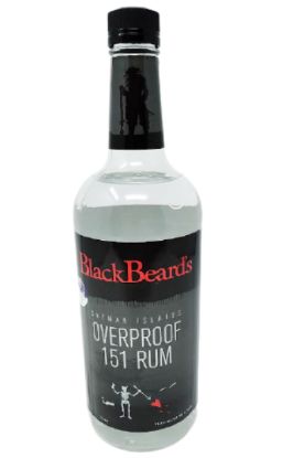 Picture of Blackbeard/'s Overproof Vodka Highly Flammable 1 Litre