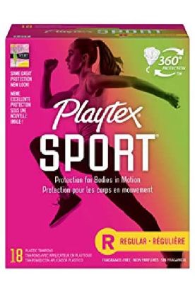Picture of Playtex 360 Sport Regular Plastic Applicator Tampons 18 Ct
