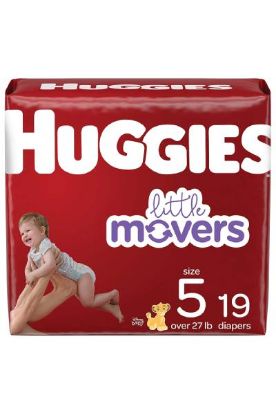 Picture of Huggies Little Movers Diapers Size 5 (Over 27lb) 19 Ct