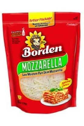 Picture of Borden Regular Mozzarella Shredded Creamy Cheese 8 Oz