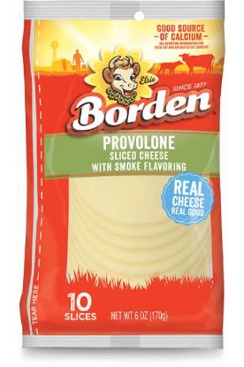 Picture of Borden Smoked Provolone Sliced Cheese 6 Oz