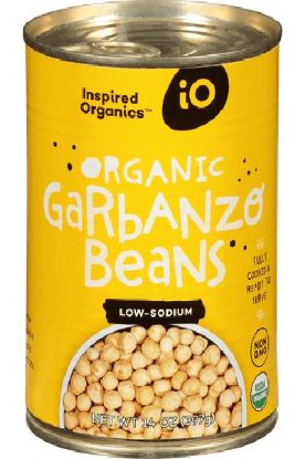 Picture of Inspired Organics Beans Garbanzo Low Sodium 14 Oz