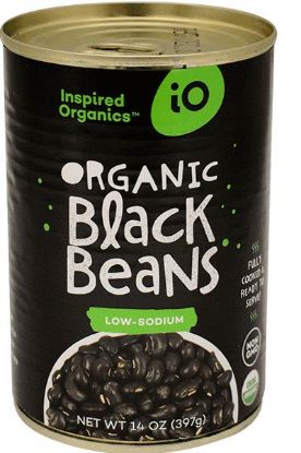 Picture of Inspired Organics Beans Black Low Sodium 14 Oz