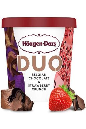 Picture of Haagen Dazs Duo Belgian Chocolate & Strawberry Crunch 420 Ml