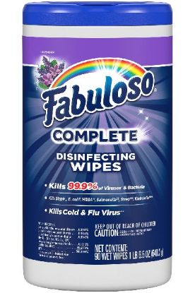Picture of Fabuloso Complete Disinfecting Wipes Lavender 35 Ct