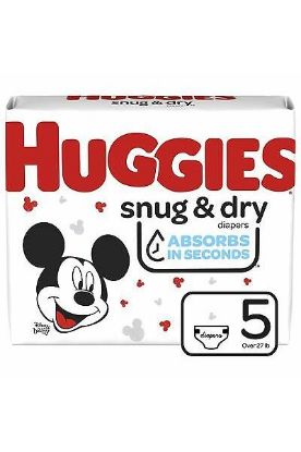 Picture of Huggies Snug & Dry 5 (Over 27lbs) Baby Diapers 56 Ct