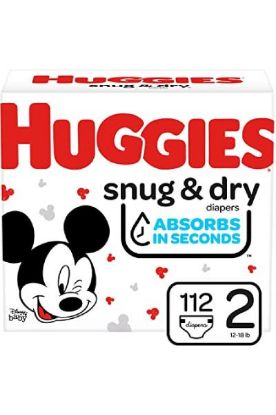 Picture of Huggies Snug & Dry 2 (12-18lb) Baby Diapers 112 Ct