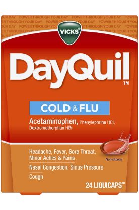 Picture of Vicks Dayquil Cough & Flu Medicine 24 Ct