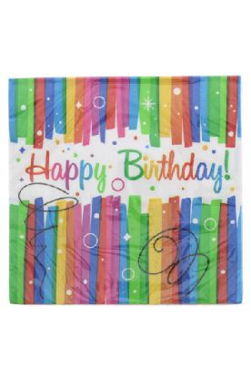 Picture of Unique Rainbow Lunch Napkins 16 Ct