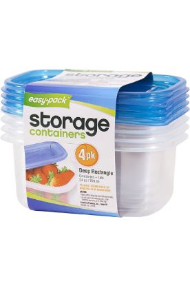 Picture of Easy Pack Rectangle Food Storage 4 Ct