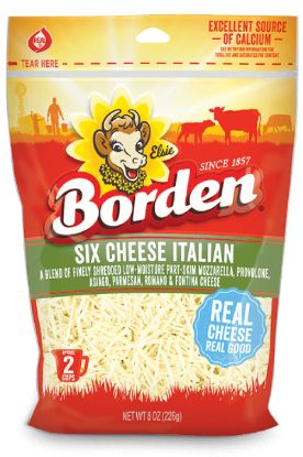 Picture of Borden Six Cheese Italian Fine Shredded 8 Oz