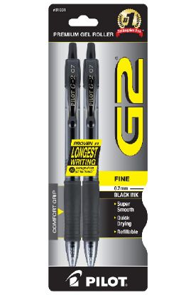 Picture of Premium Gel Roller Fine Black Pen 2 Ct