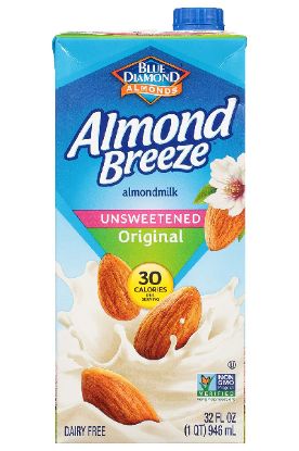 Picture of Blue Diamond Almond Breeze Unsweetened Original Milk 32 Oz