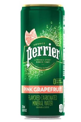 Picture of Perrier Pink Grapefruit Flavored Carbonated Mineral Water 11.15 Oz