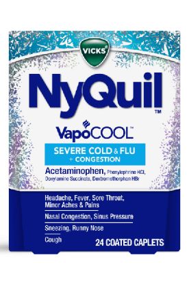 Picture of Vicks Nyquil Vapocool Cold & Flu Night Time Relief 4 Ct
