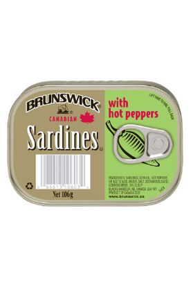 Picture of Brunswick Sardine Fillets In Soya Oil With Hot Pepper 106 Gm