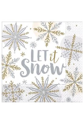 Picture of Unique Let It Snow Napkins 2ply 16 Ct