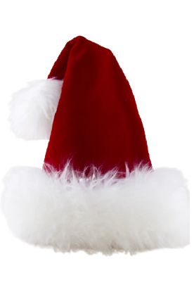 Picture of  Red Velvet Santa Hat 1 Ct