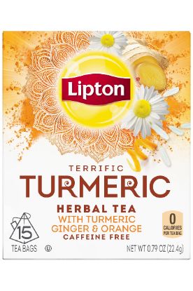Picture of Lipton Turmeric Herbal Tea With Ginger & Orange 15 Ct