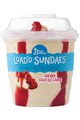 Picture of Blue Bunny Load Sundaes Cherry Cheesecake 8.5 Oz
