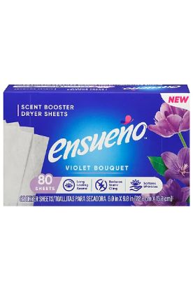 Picture of Ensueno Violet Bouquet Dryer Sheets 80 Ct
