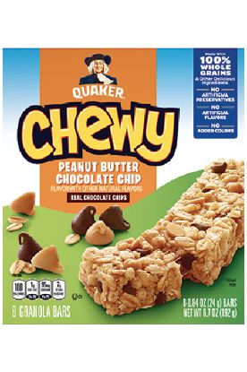 Picture of Quaker Chewy Peanut Butter Chocolate Chip Granola Bar 6.7 Oz