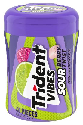 Picture of Trident Vibes Sour Berry Twist Sugar Free - Bottle 40 Pc