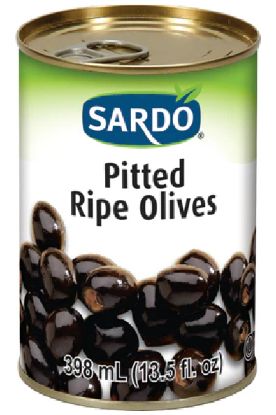 Picture of Sardo Black Sliced Olives 398 Ml