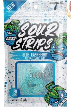 Picture of Sour Strip Blue Raspberry Flavor 3.4 Oz