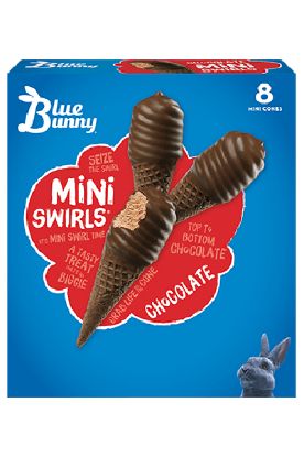 Picture of Blue Bunny Mini Swirls Chocolate 8 Pk