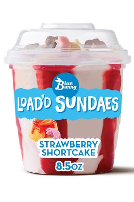 Picture of Blue Bunny Load/'D Sundaes Strawberry Shortcake 8.5 Oz