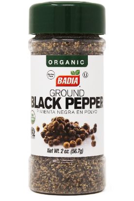 Picture of Badia Organic Ground Black Pepper 2 Oz
