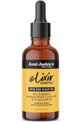 Picture of Aunt Jackie/'s Elixir Hair & Scalp Oil Jamaican Black Castor & Grapeseed Oil 2 Oz