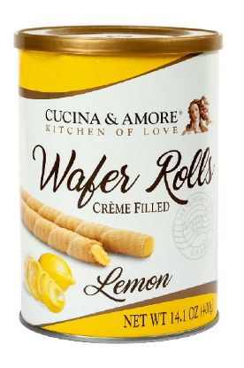 Picture of Cucina And Amore Lemon Rolled Wafers 14.1 Oz
